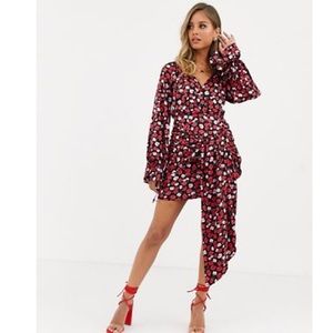 Dark Pink long sleeve mini dress